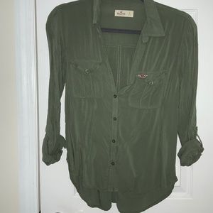 Small Dark Green HOLLISTER Blouse